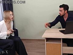 Secretary, you're 18 and punished now, so take this rough fuck on the desk from your boss