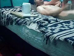 The massage offers half pleasure for a skinny boy in an intimate sensual session. He enjoys the relaxing touches fully.