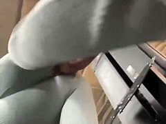 bbw teen with big tits and shaved pussy gets crazy squirting orgasm from hardcore anal fucking with monster cock in gym