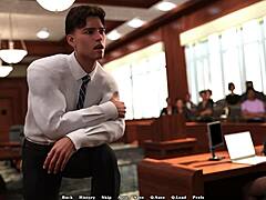 law school 01 has this cute big tits milf massaging a horny redhead teen. they get into roleplay kissing and more.