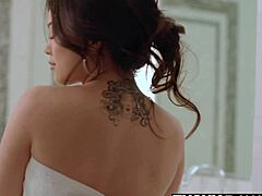 Tight Little 18+ Lulu Experiences Wide Stretching in Oiled Assfucking with Facial Finish