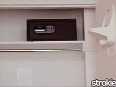 Curvy Raquel Love Gives Shy Girl POV Handjob with Titjob and Cum on Tits!