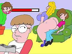 Intense Comic Flashing Session on the Couch with Erotic Twists