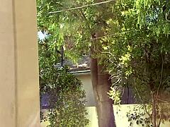 hey you brunette afro slut, ride that huge cock in fishnets and heels on the bed!