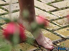 Man, this kinky slut's footjob ends in hot cumshot