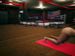 Gym girls workout turns voyeur reality tease