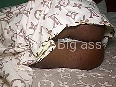 Ebony teen couple morning ass fuck big black cock