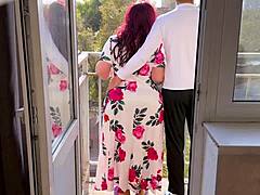 Chilly Day Turns Hot as Stepson Warms Busty Stepmom Milf with Doggystyle