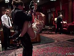 babes bound choked anal fucked at bdsm orgy