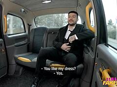 Big tits czech taxi driver rides passenger cock blowjob missionary orgasm