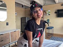 wanna see this petite colombian latina's rough casting ride?