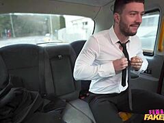 Big tits czech taxi driver rides passenger cock blowjob missionary orgasm