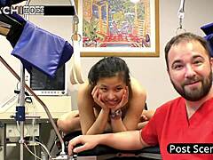 raya nguyen masturbates moaning shaved pussy without daddy backstage pov