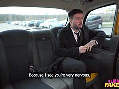 Big tits czech taxi driver rides passenger cock blowjob missionary orgasm