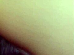 sexy pierced nipples footjob ends in creampie