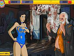 hg girl licks wonder woman parody in old hentai