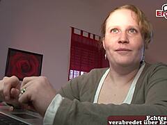 German housewife casts to cheat with stranger man