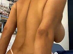 Anna Maria's Mature Latina Pink Lingerie Strip Tease Rip Off