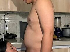 Colombian Ebony Fat Stepmom Fucked Kitchen Homemade