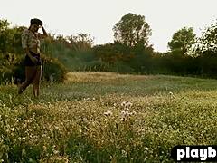 wanna see sexy anetta keys flaunt her stunning natural naked tits and pussy outdoors?