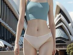 Ever modeled panties barefoot at Sydney Opera House?
