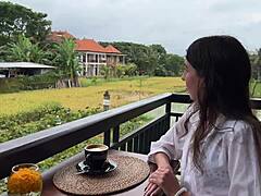 Cum-Faced Girl Swallows Load While Eating Pizza in Cafe