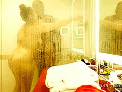 cheating wife showers with monster bbc pounding big black cock fuck