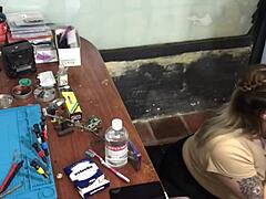 Latina Sucks Technician Dick For Payment