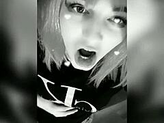 shemale stuffs huge dildo deep in ass 😈🍑🔥