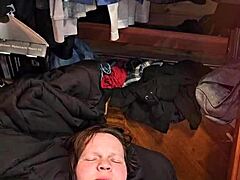 fucking this hairy russian milf's big ass, she strips craving young cock!