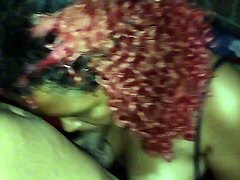 i couldn't resist fucking her huge tits big ass ebony pussy before bed creampie