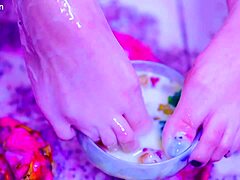 Bia Roman's Sexy Feet Get Super Messy and Wet