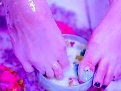 Bia Roman's Sexy Feet Get Super Messy and Wet