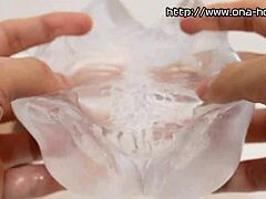 Clear tight onahole squeezes cock like new teacher hinase sensei