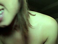 Sexy amateur big tits beauty with cute mole gets creampied homemade