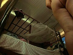 Spying on wet puta post-shower crave hard fuck now