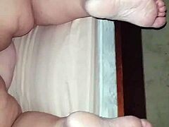 bbw milf stuffs huge dildo deep in fat ass