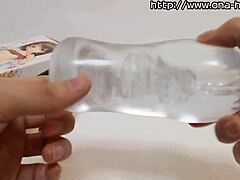 Clear tight onahole squeezes cock like new teacher hinase sensei