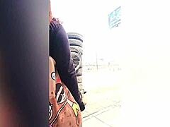 curly milf caught in warehouse takes painful anal for debt 😈🍑🔥 pov homemade