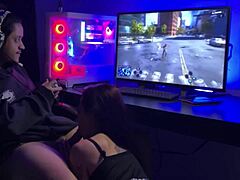 Wife Boldly Competes in Femdom Handjob Game Against Spider-Man 2