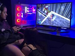 Wife Boldly Competes in Femdom Handjob Game Against Spider-Man 2