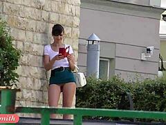 jeny smith flashes her cute ass in public upskirt 😘