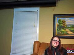 brooke's huge tits bounce as brunette milf sucks cock doggystyle