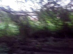 guy blasts thick cumshot deep in forest trees outdoors