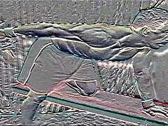 18-year-old Reese Rideout's intense gym workout strips down