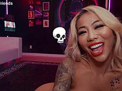 victoria liu gets flipped, fucked hard, then creampied deep