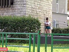 jeny smith flashes her cute ass in public upskirt 😘