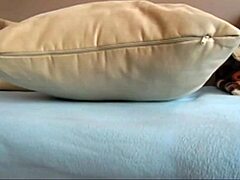 sophie vacuums her pussy and dildo in yellow miniskirt