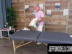 Fat blonde curvy Mary craves pussy licking over boring massage toys