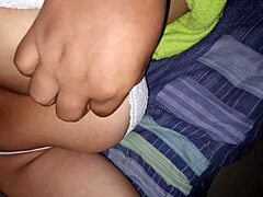 chubby latina stepmom lies horny on my bed waiting